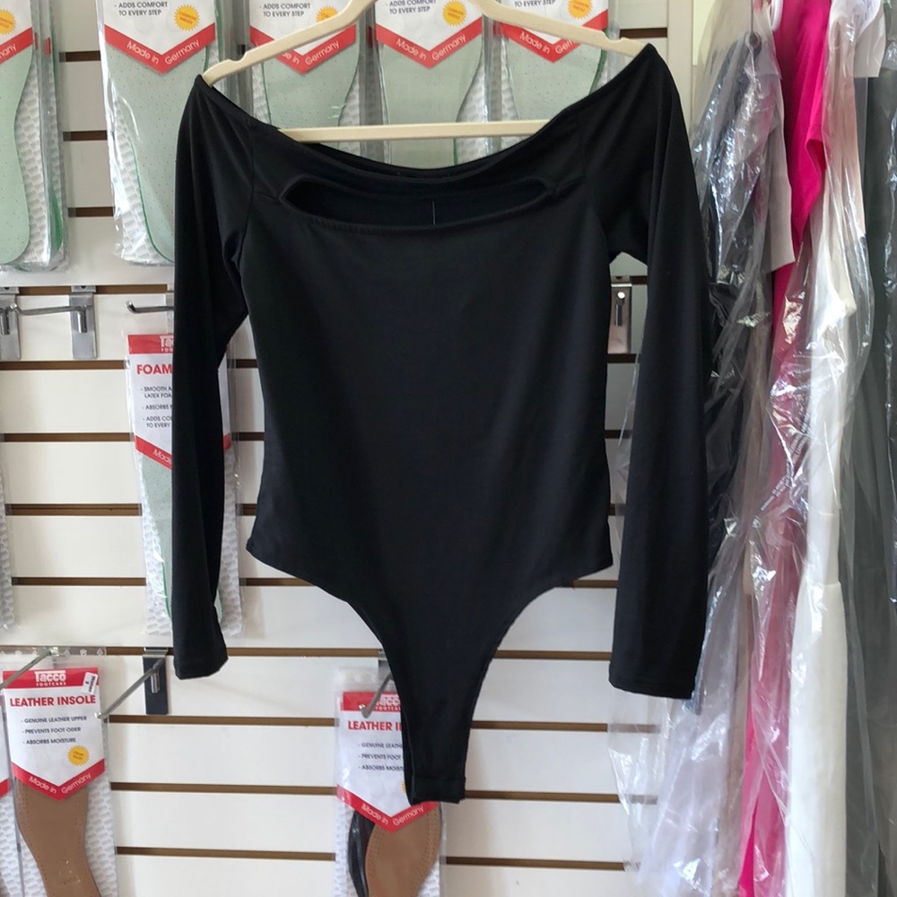 Black cut out bodysuit